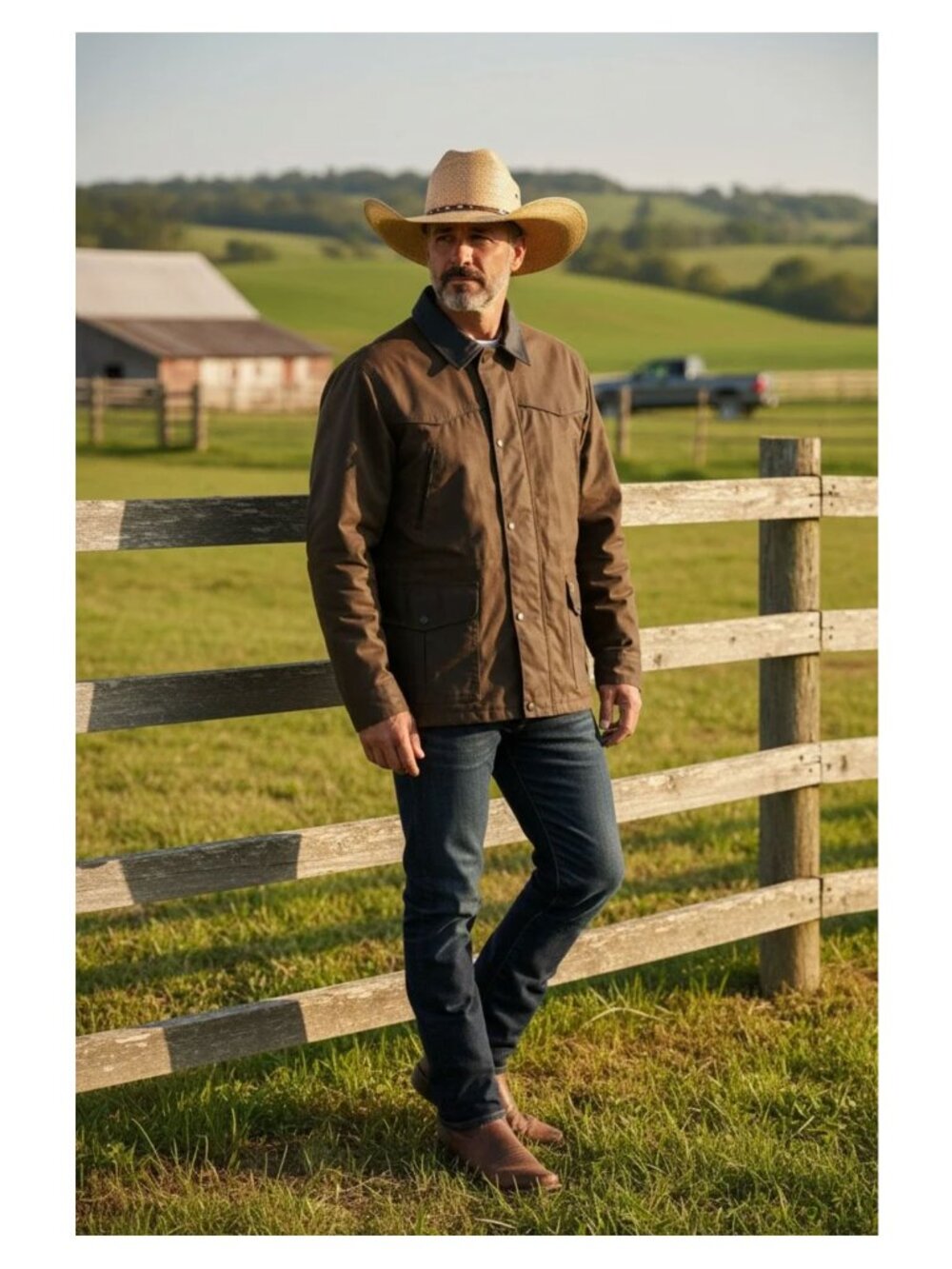 Outback Trading Company Pathfinder Oilskin Jacket Waxed Field Western - Picture 2 of 14